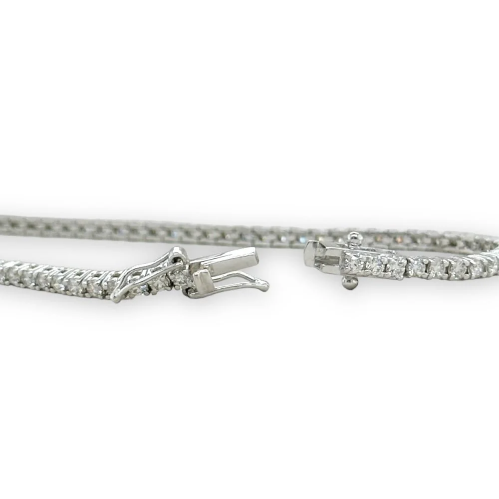 14K W Gold 2.00ctw I/SI1 Diamond Tennis Bracelet - Image 3