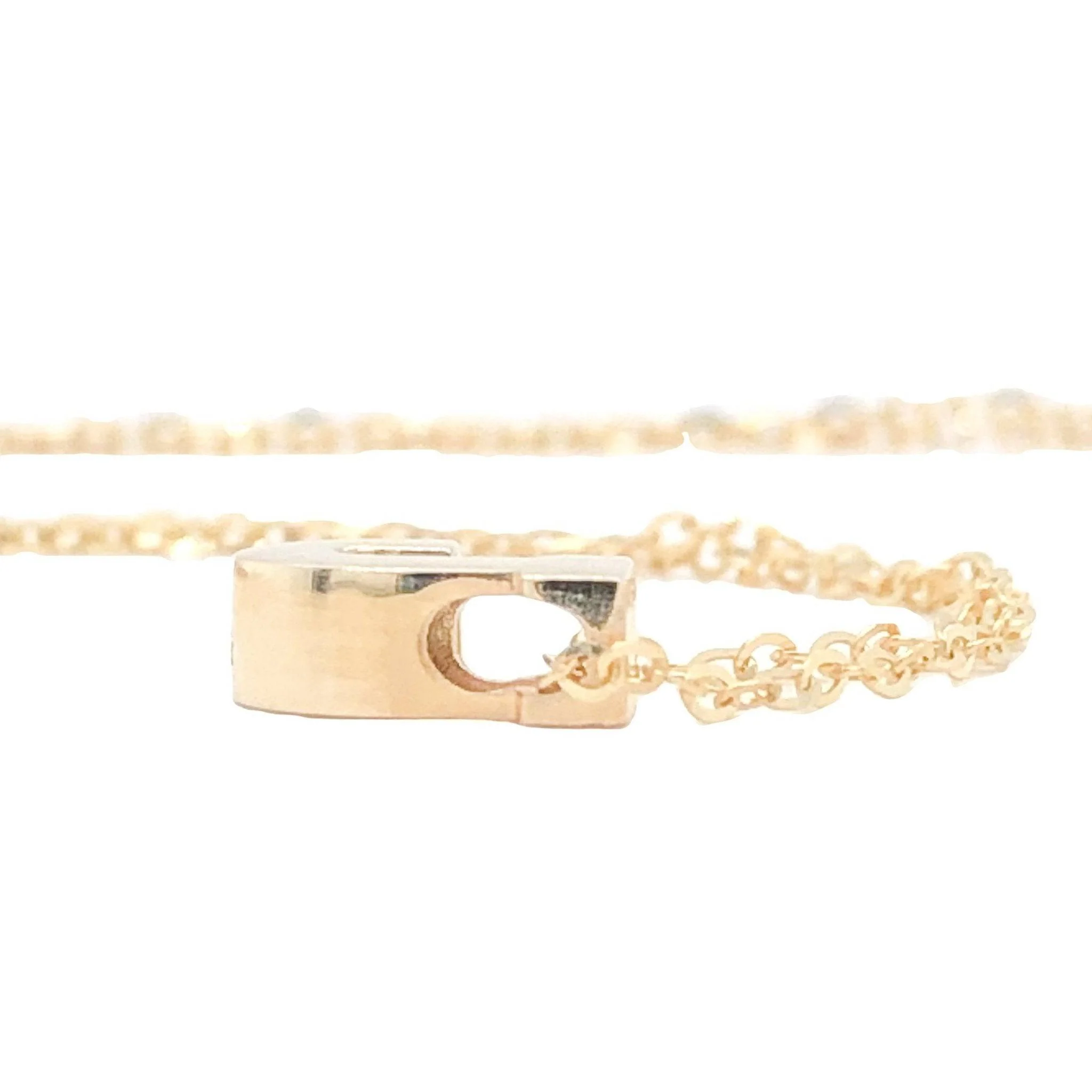 14K Y Gold initial 'J' pendant on a 16" chain with a 2" extender - Image 3