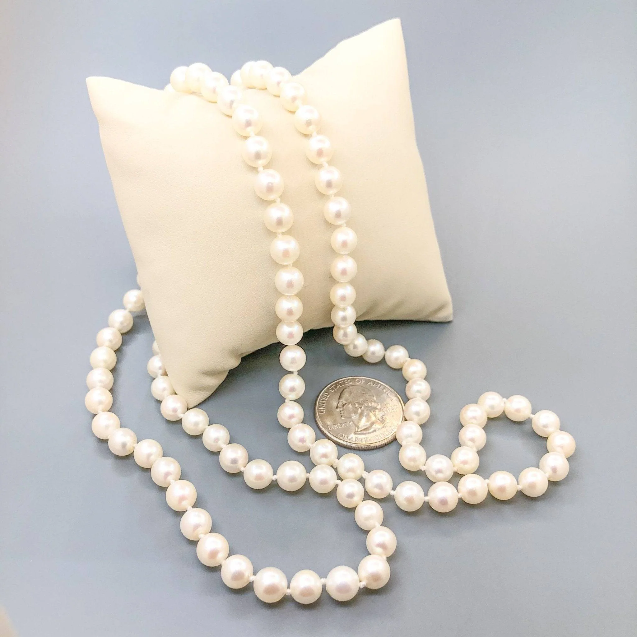 Estate 32" 6.5-7mm Cultured Pearl Necklace - Image 4